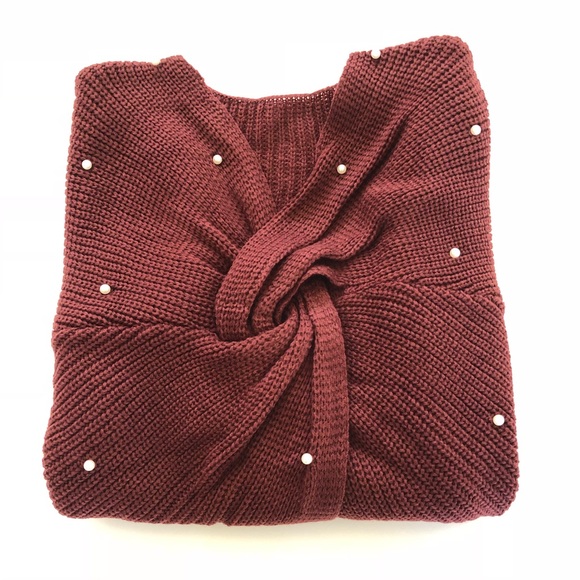 Sweaters - Burgundy Pearl Infinity Sweater